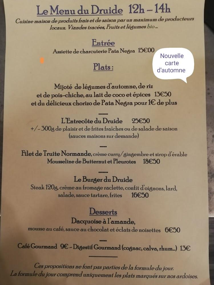 LE DRUIDE - Menu Image 1