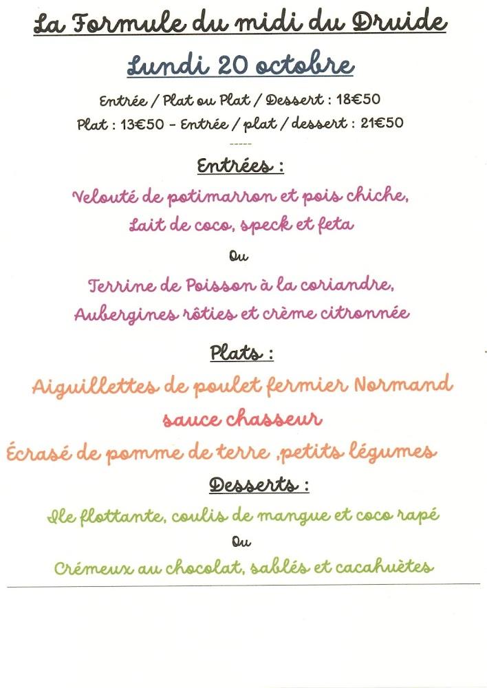 LE DRUIDE - Menu Image 4